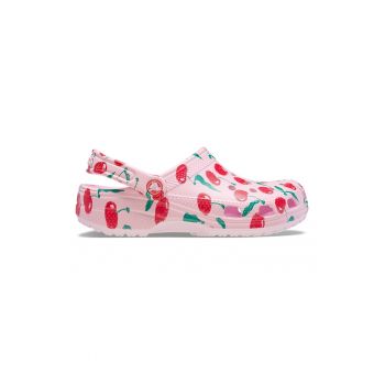 Saboti slingback cu model fructe Classic
