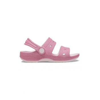 Sandale slingback cu aspect stralucitor