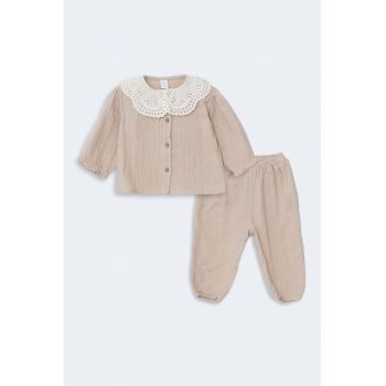 Set de bluza de bumbac si pantaloni