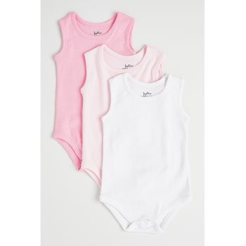 Set de body-uri cu model uni - 3 piese