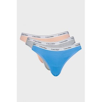 Set de chiloti tanga cu logo - 3 perechi