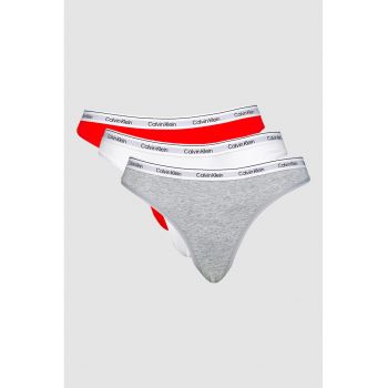 Set de chiloti tanga cu logo - 3 perechi