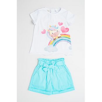 Set de imbracaminte cu imprimeu - 2 piese