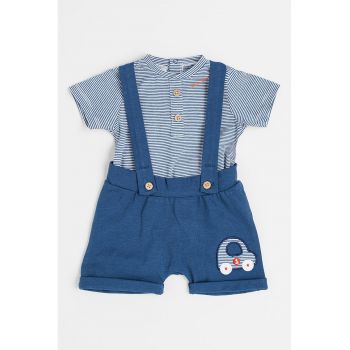 Set de tricou si salopeta din amestec de bumbac - 2 piese