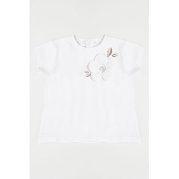 Tricou cu aplicatie in forma de floare