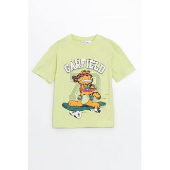 Tricou de bumbac cu model Garfield