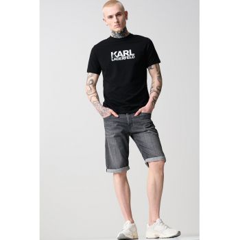 Tricou din amestec de bumbac cu logo