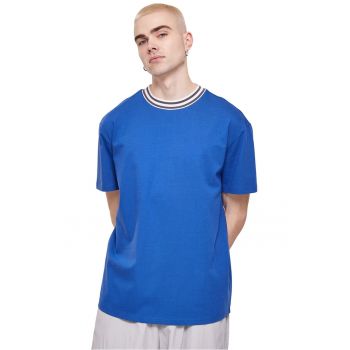 Tricou din bumbac cu decolteu la baza gatului