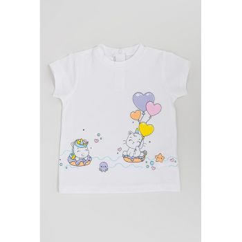 Tricou din bumbac cu model grafic