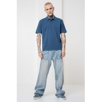 Tricou polo relaxed fit