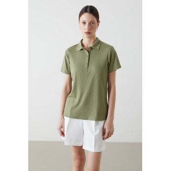 Tricou polo striat