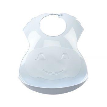 Baveta Thermobaby din plastic moale Baby Blue
