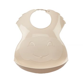 Baveta Thermobaby din plastic moale Sandy Brown