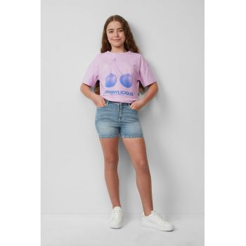 Blugi scurti de denim cu buzunare