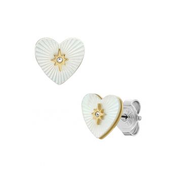 Cercei inima cu mother of pearl