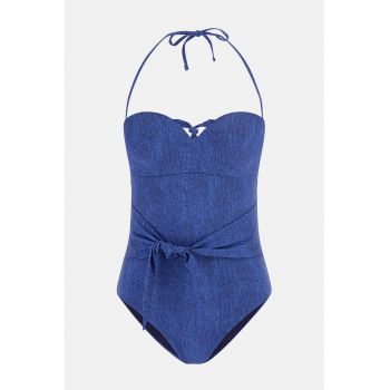 Costum de baie intreg cu bretele inguste