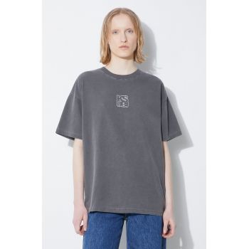 KSUBI tricou din bumbac Stacked Oh G Ss Tee Charcoal femei, culoarea gri, WSP24TE006
