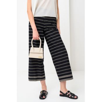 Pantaloni crop cu croiala ampla Visavila