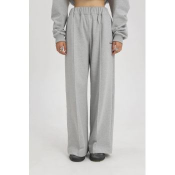 Pantaloni de sport largi cu buzunare oblice - Gri