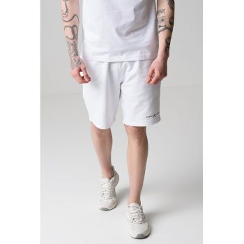 Pantaloni scurti cu logo si buzunare laterale