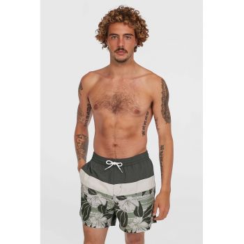 Pantaloni scurti de baie cu imprimeu floral frontal