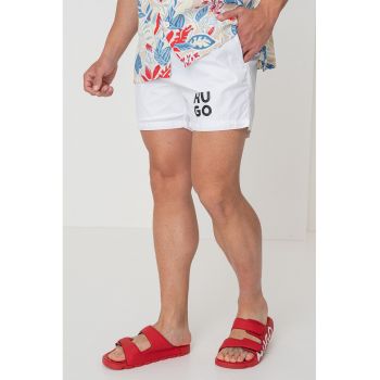 Pantaloni scurti de baie cu imprimeu logo Paol