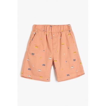Pantaloni scurti de bumbac cu imprimeu