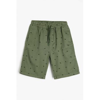 Pantaloni scurti de bumbac cu snur