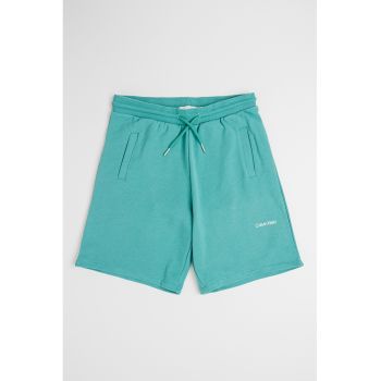 Pantaloni scurti din bumbac cu snur in talie