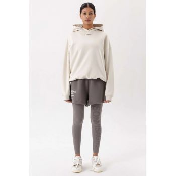 Pantaloni sport scurti cu talie elastica - Gri -