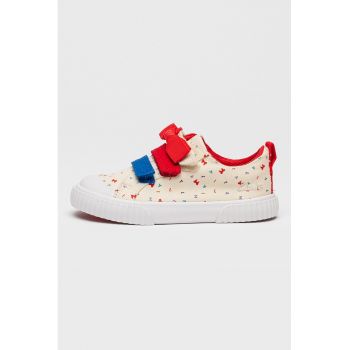 Pantofi sport cu imprimeu si velcro Foxing