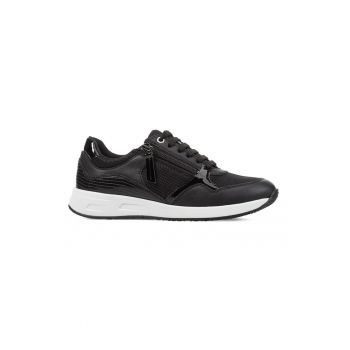 Pantofi sport din piele ecologica cu insertii din material textil