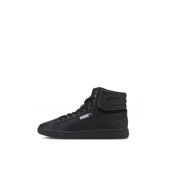 Pantofi sport mid-high de piele ecologica Vikky v2 SL Jr - Negru
