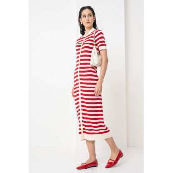 Rochie cambrata cu model in dungi