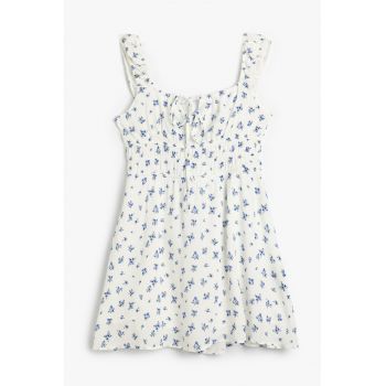 Rochie evazata cu model floral