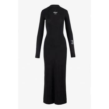 Rochie maxi cu maneci lungi - Negru