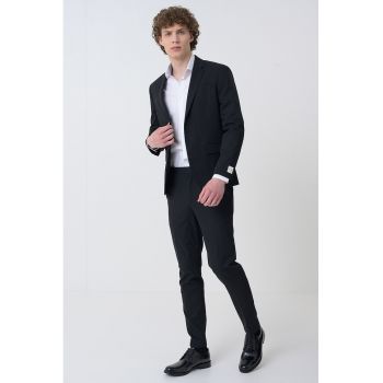 Sacou slim fit din amestec de lana