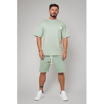 Set de bermude cu snur si tricou - 2 piese