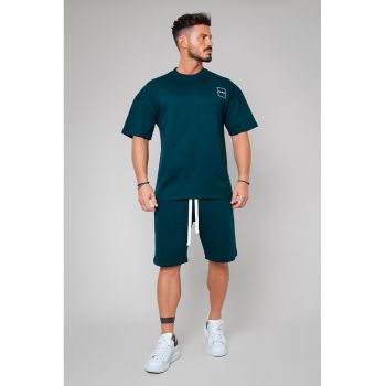 Set de pantaloni scurti si tricou cu maneci cazute