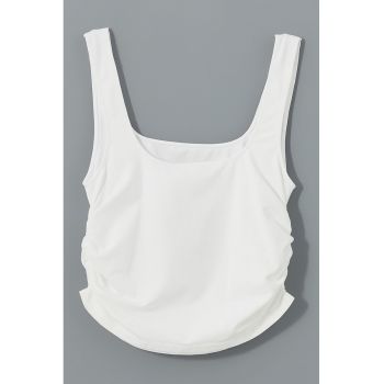 Top crop cu decolteu patrat