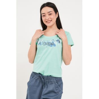 Tricou cambrat cu decolteu rotund