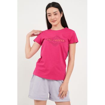 Tricou de bumbac cu logo