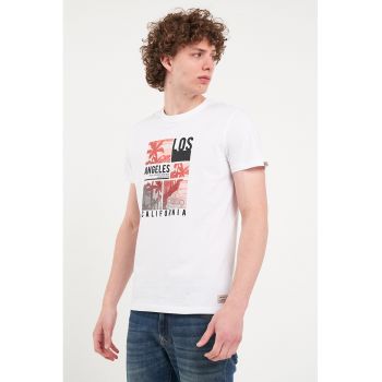 Tricou elastic cu model grafic