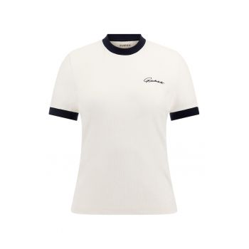 Tricou striat din amestec de modal