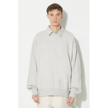 Vans hanorac de bumbac Premium Standards Crew Fleece LX barbati, culoarea bej, melanj, VN000GBWRKZ1
