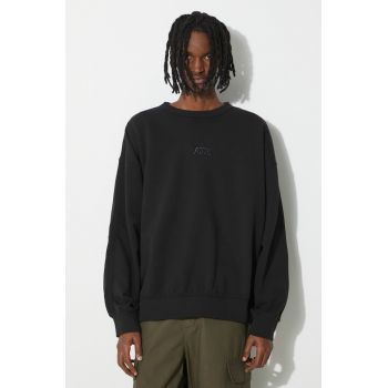 Vans hanorac de bumbac Premium Standards Crew Fleece LX barbati, culoarea negru, neted, VN000GBWBLK1
