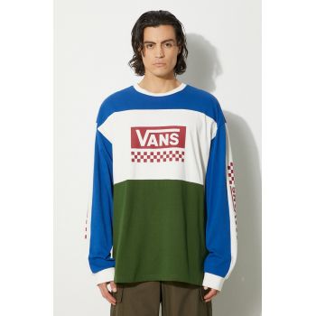 Vans longsleeve din bumbac Premium Classics LX Branded Panel cu imprimeu, VN000K2KBXU1