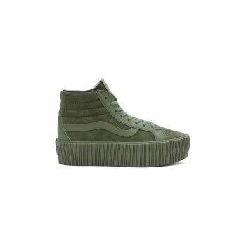 Vans sneakers Premium Standards Sk8-Hi Reissue 38 Platform culoarea verde, VN000CNFARM1