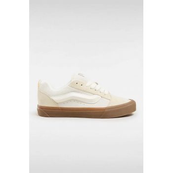 Vans tenisi din piele intoarsa Knu Skool culoarea bej, VN0009QCDBS1