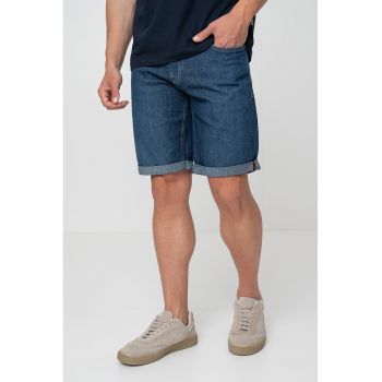 Bermude din denim cu talie medie